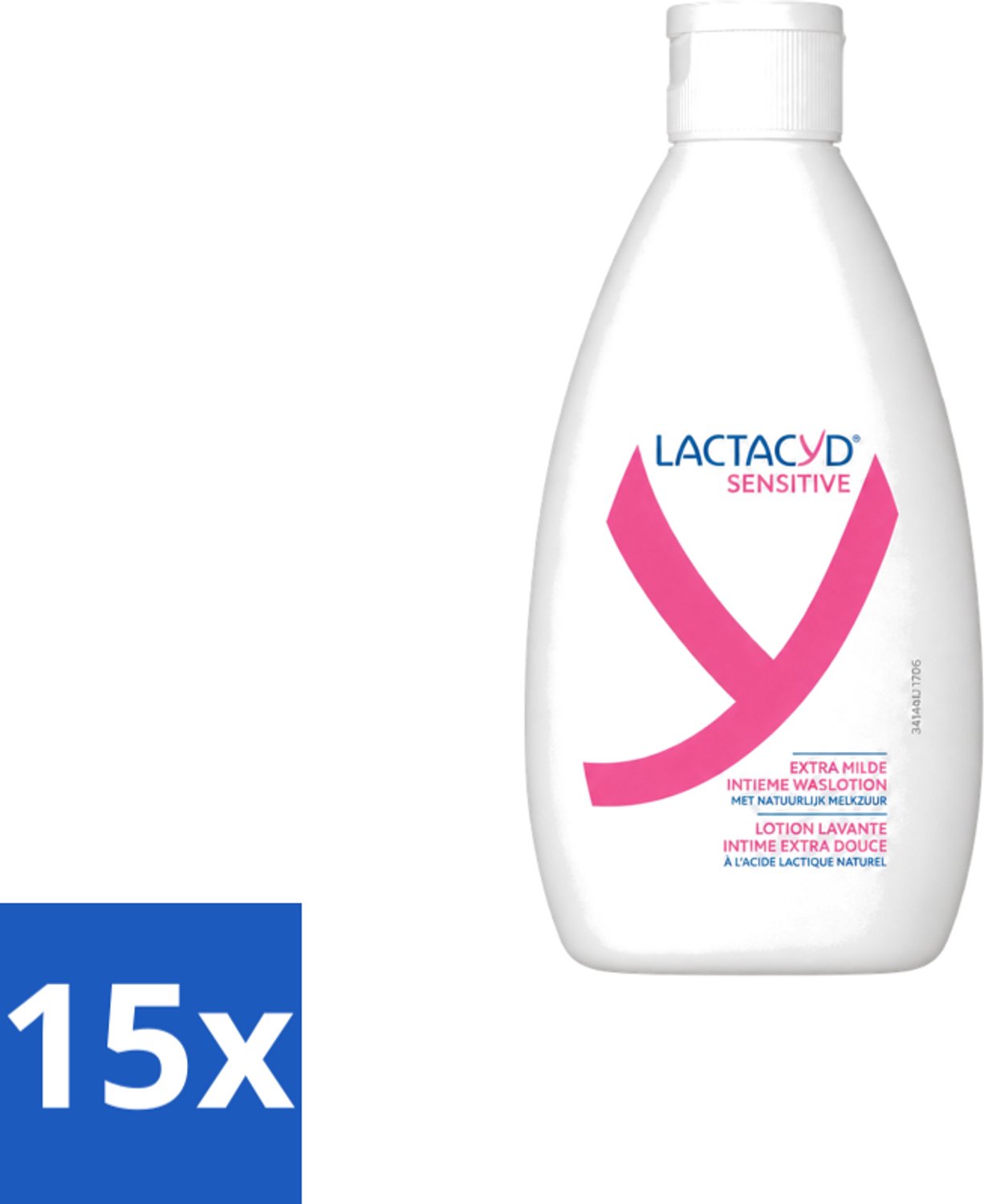 15 x Lactacyd Sensitive - Intieme Waslotion - Extra Gevoelig - Met Natuurlijk Melkzuur - 300 ml - Voordeelverpakking - 15 stuks
