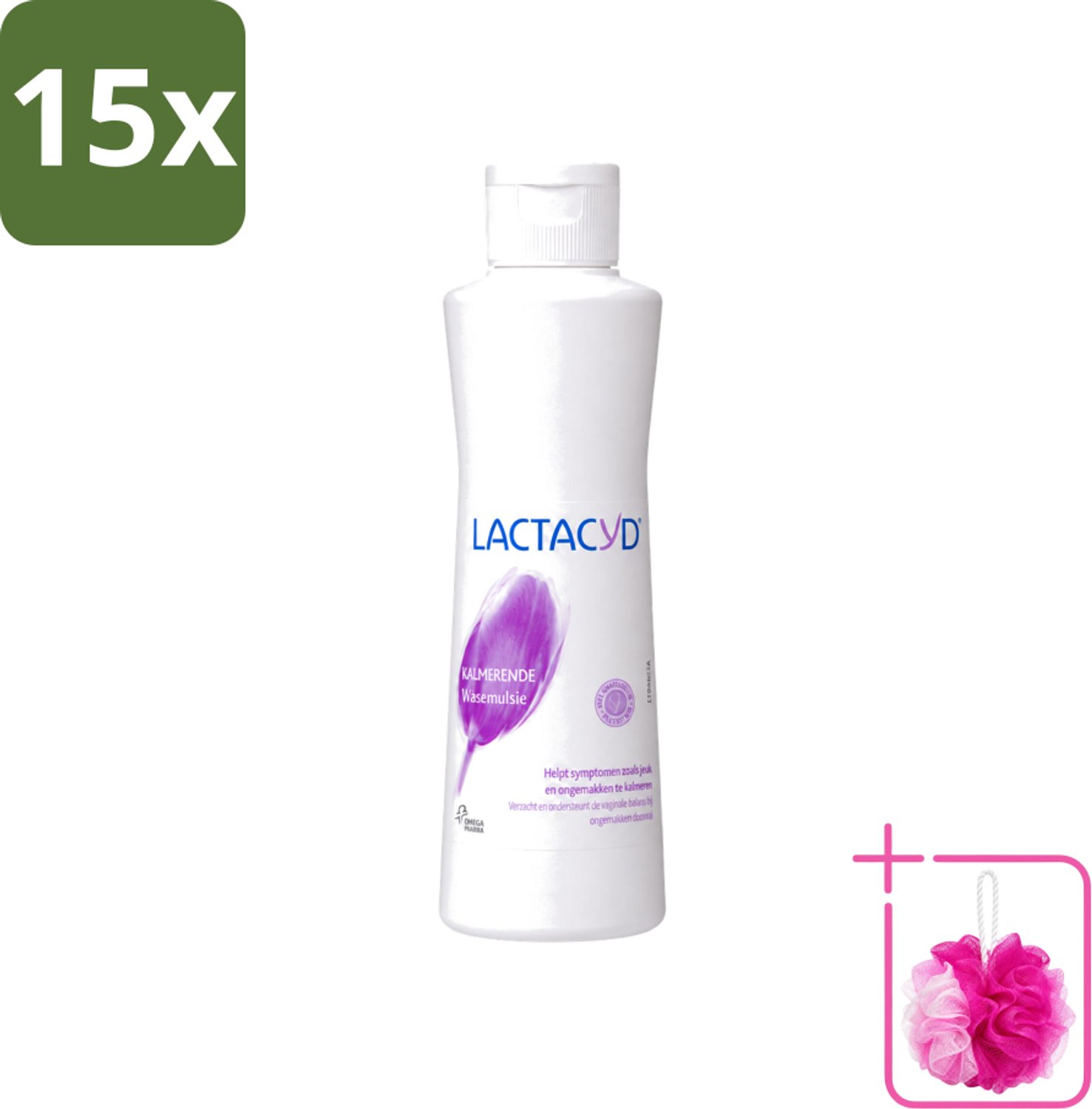 15 x Lactacyd – Kalmerend – Verzachtend – 250 ml - Bulkverpakking - Intieme verzorging - Douchemop - Jeuk