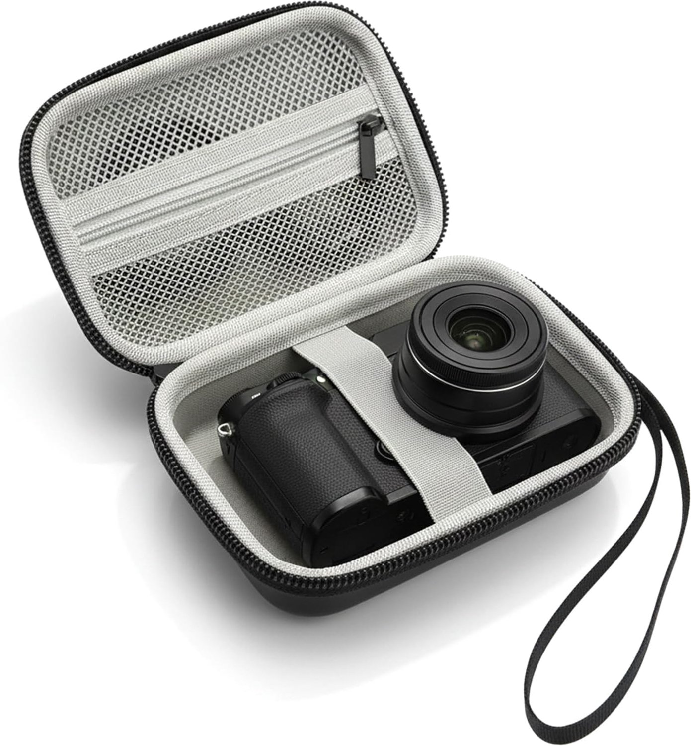 Beschermhoes voor digitale camera, compacte digitale cameratas compatibel met Sony, Canon, Samsung, Fujifilm, Olympus, Panasonic, Kodak, Casio en Nikon, Zwart, 11 x 8 x 4 cm, hoezen en tassen