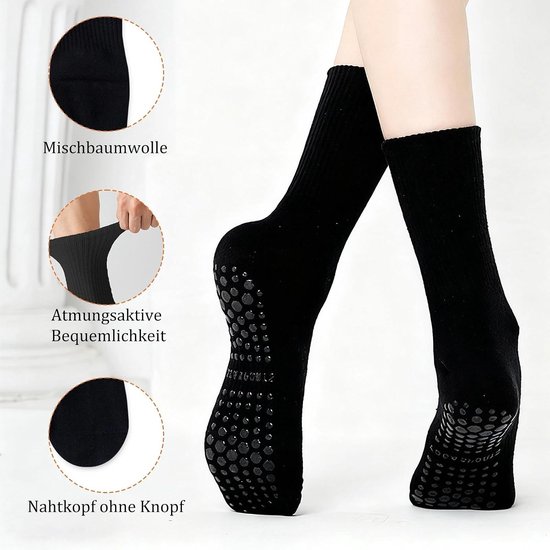 8 Paar Antislip Sokken Dames - Yoga, Pilates, Fitness - Maat 35-40 — afbeelding 5