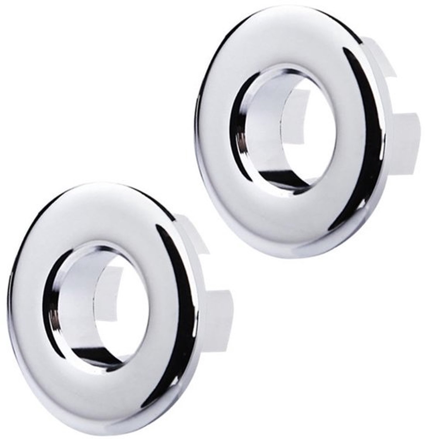 Dailygoods- Overloopafdekking Zilver - Wastafel Overloopring - Gootsteen Overloopring - 2 Stuks - Ø 22-24 mm Opening - Hoogwaardig Koper