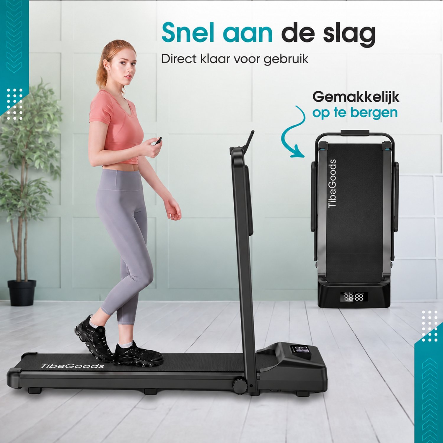 TibaGoods TibaGoods 1-8 km/h Loopband - afbeelding 4