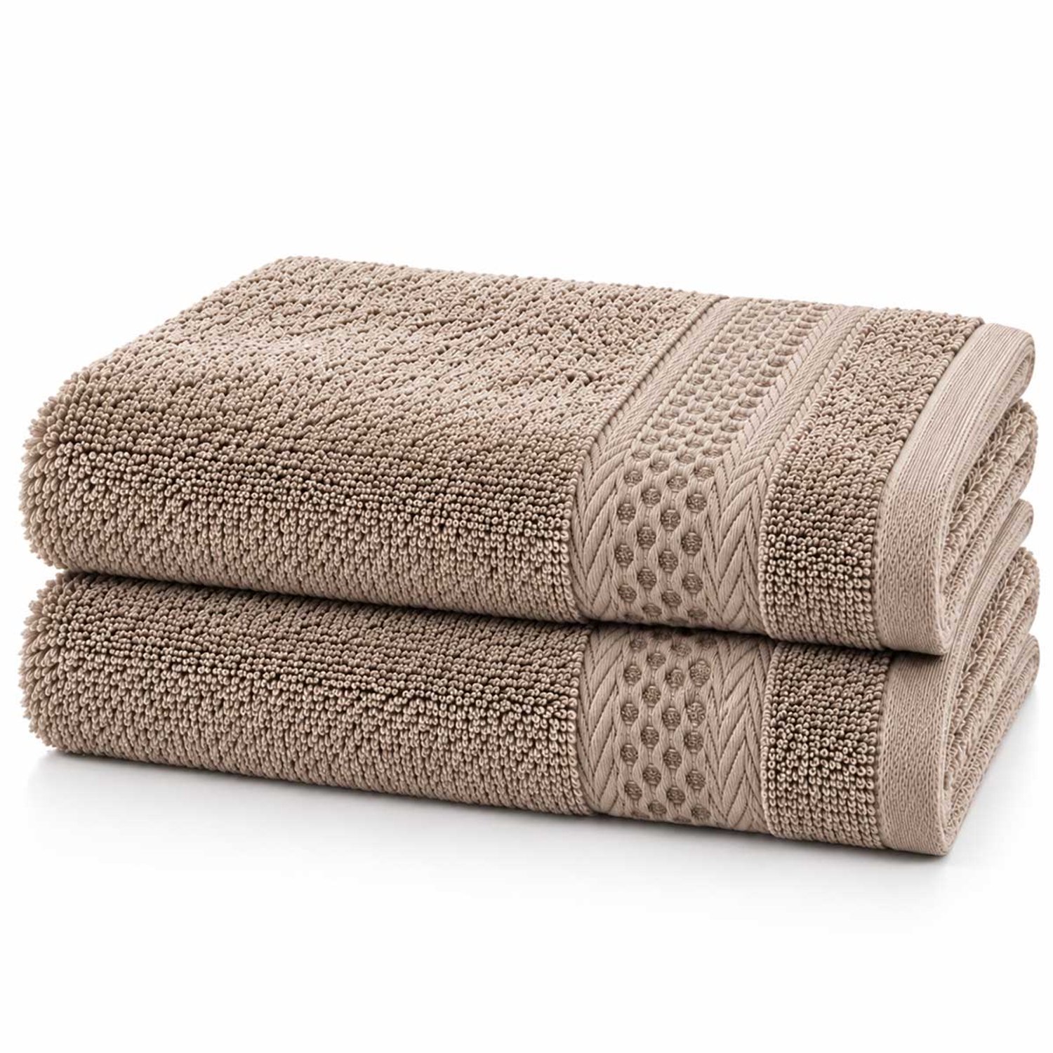 Cleanizi Badlakens - 90x150 cm - Taupe - 100% Katoen - Set van 2
