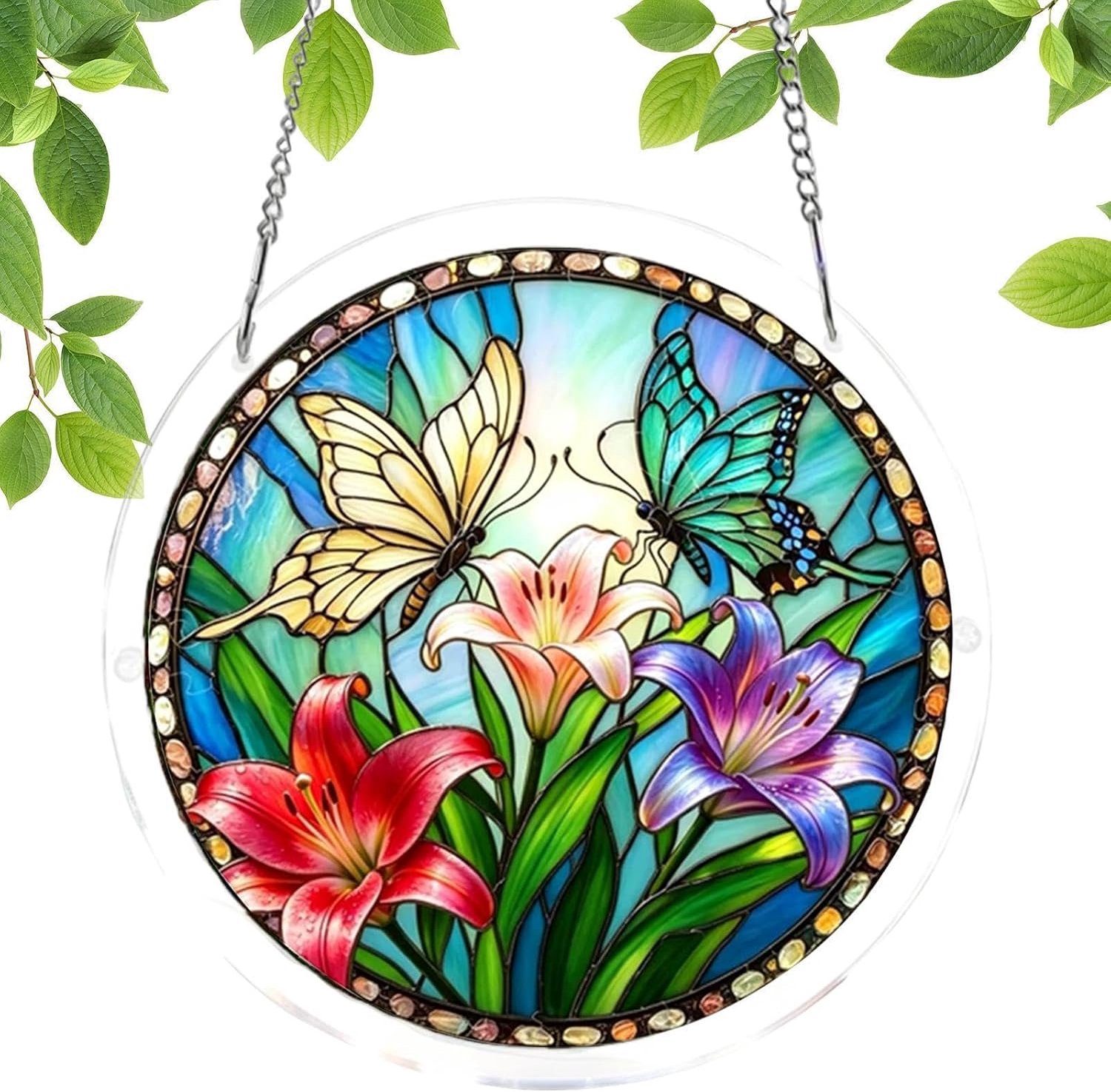 Zonnevanger om op te hangen, decoratie puzzel dieren 2D met ketting, kleurrijk tuinornament - voor , muur, huis, woonkamer, slaapkamer, ingang, tuin achter