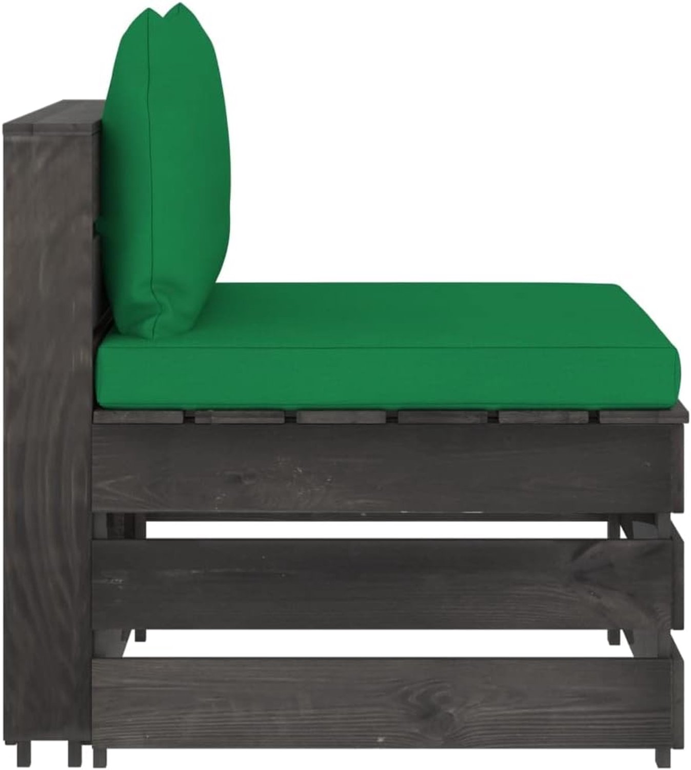 Middenbank met kussen, geïmpregneerd grenenhout, palletdesign, middenbank voor terras en tuin