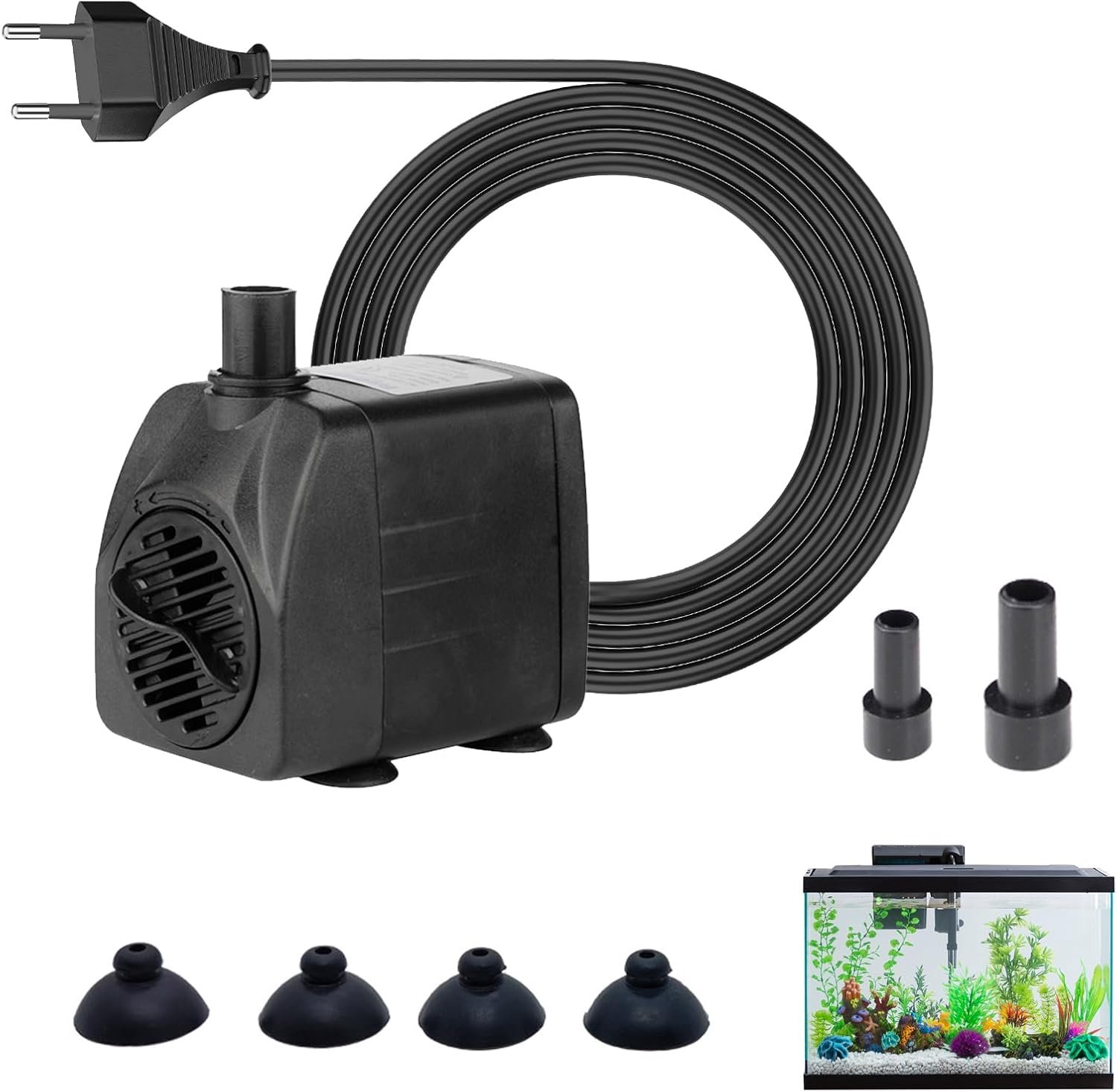 Dompelpomp aquarium 600 l/u - 8 W - IPX8 - continu gebruik - Vemera