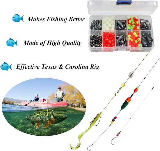 Vislood Set - Texas & Carolina Rigs - 339 Delen — afbeelding 3