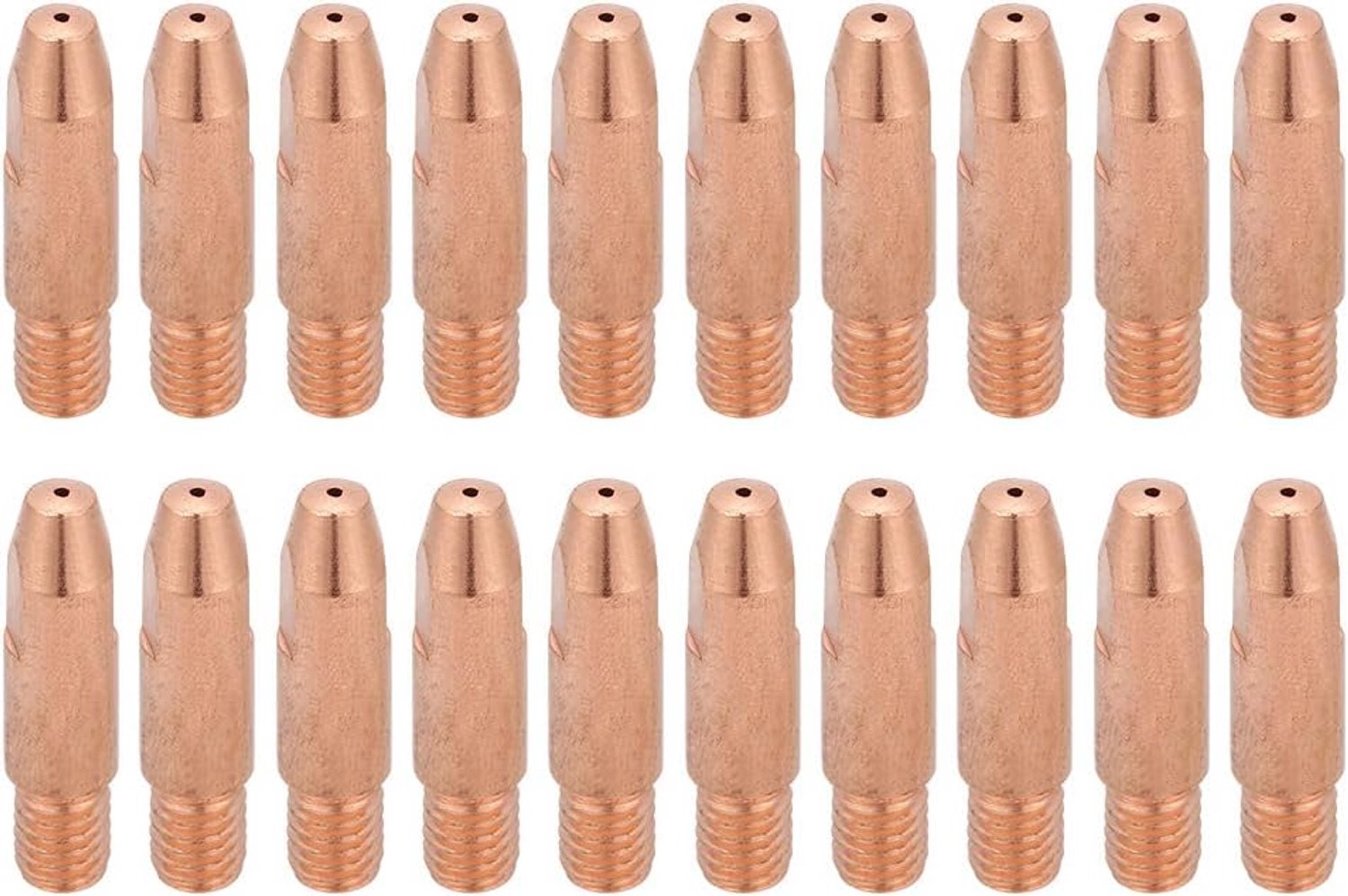 Lassen Tips 20Pcs Koper Contact Tip M6 voor Binzel 24KD MIG/MAG Lastoorts 0.8/1.0/1.2mm(1.0)