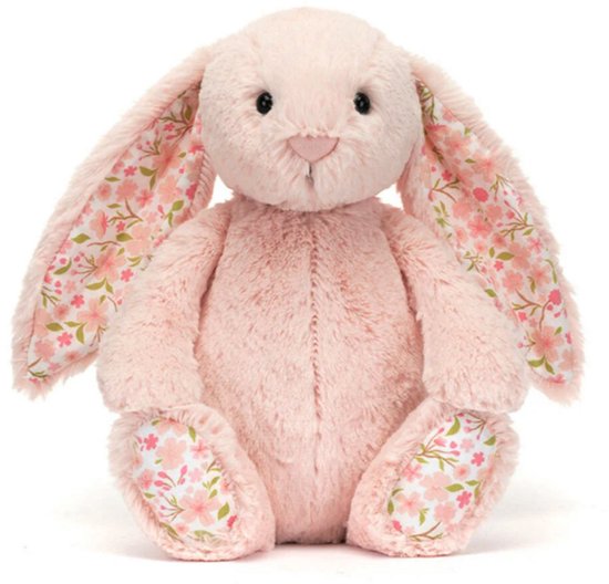 Jellycat Knuffels - Bashful Blossom Bunny Cherry - Konijn - Roze - Knuffel - 31 cm - Voor alle leeftijden — cadeau in Spellen & Speelgoed - foto 3