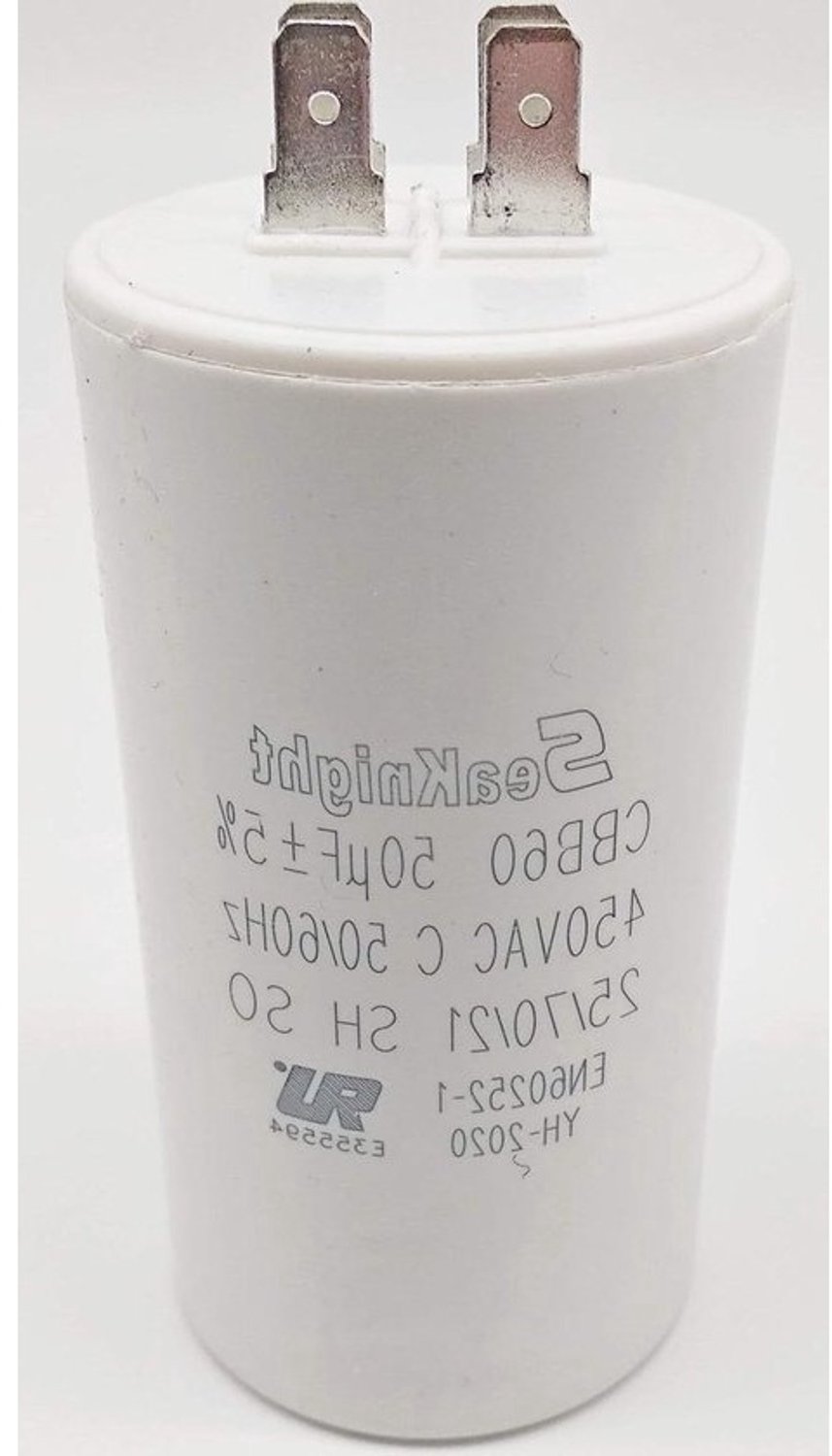 Startcondensator voor motor - Werkcondensator CBB60 - Voor motorstart - Tot 450V AC - 8-50µF - Zwart