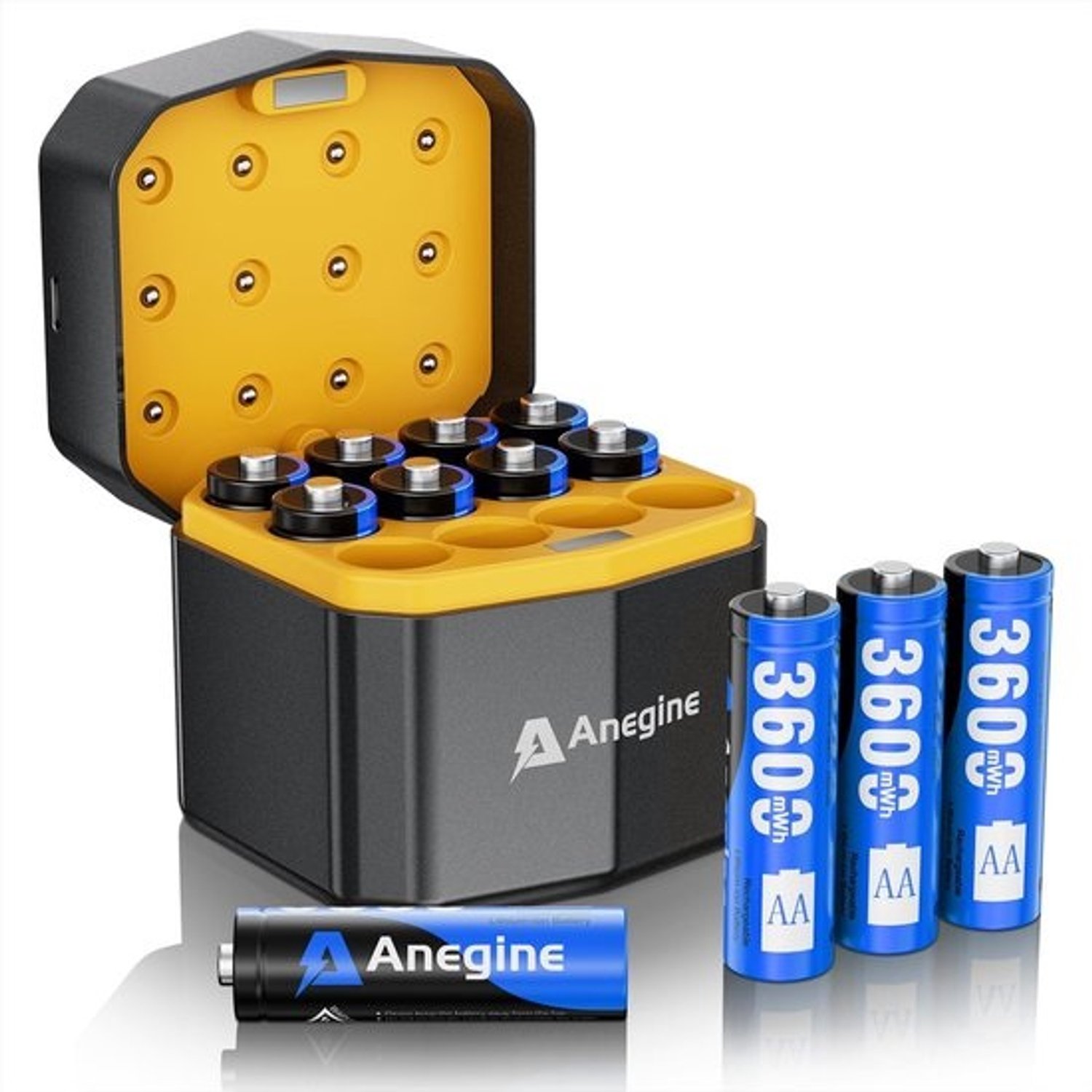 oplaadbare batterijen - AA-lithium - voor huishoudelijk gebruik - lange levensduur - 12 stuks