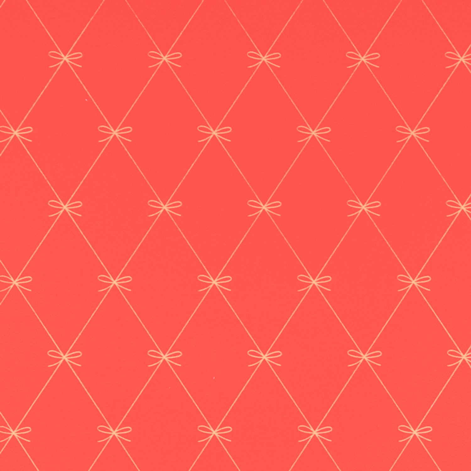 Inpakpapier - cadeaupapier - rood met gouden ruiten en strikken - 50 cm x 150 meter