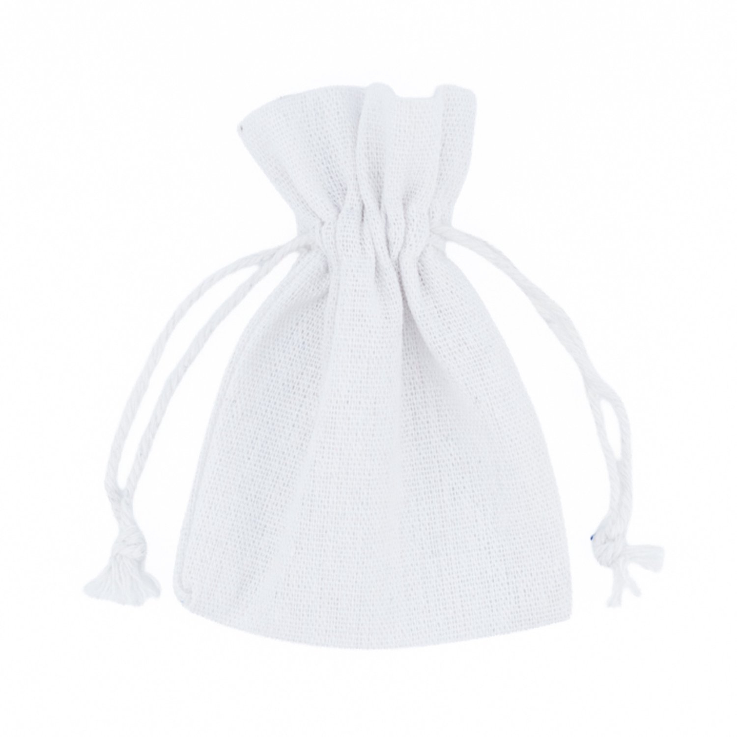 Katoenen cadeauzakjes - wit - 9 x 12 cm - 100% gerecycled - 10 stuks