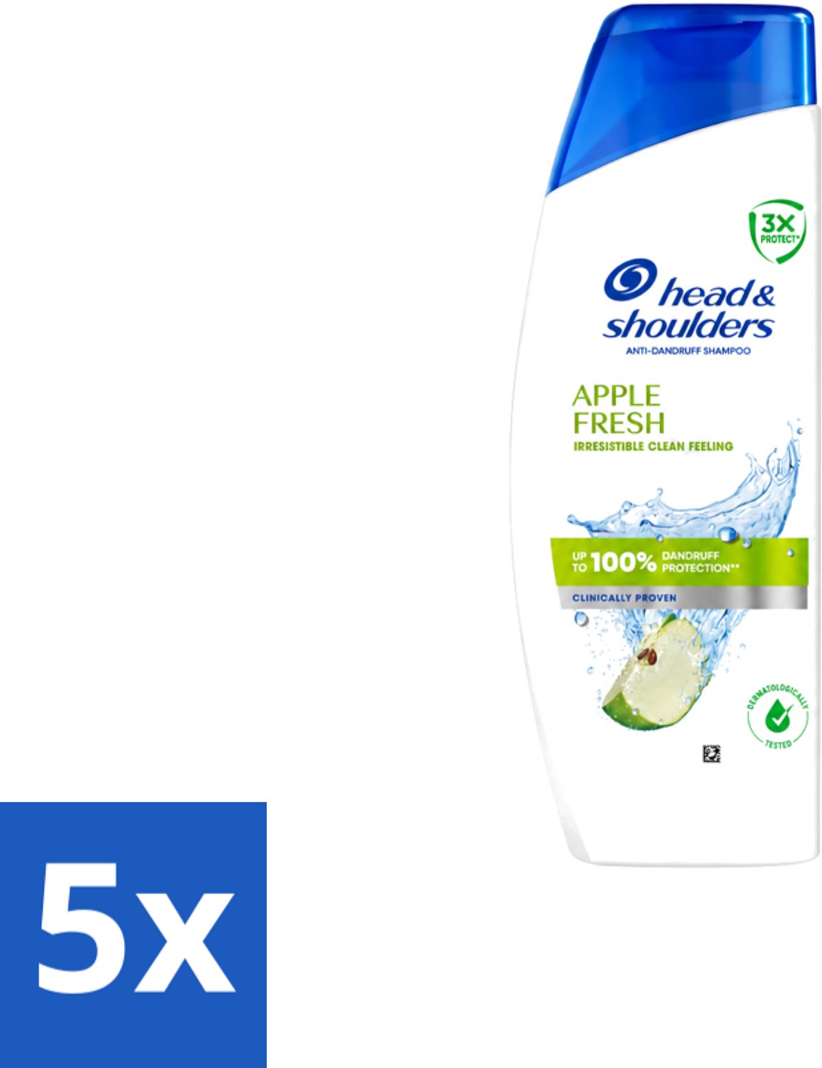 5 x Head & Shoulders - Shampoo - Apple Fresh - 250ml - Voordeelverpakking - 5 stuks