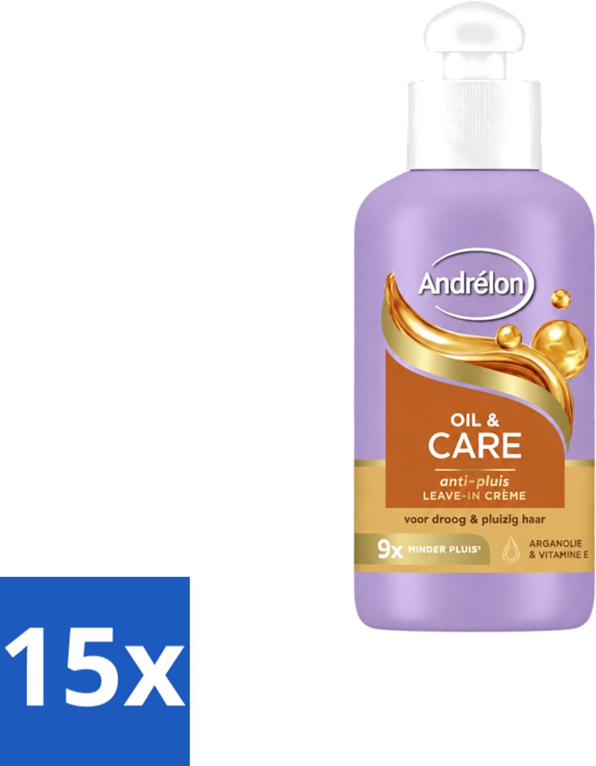 15 x Andrélon – Leave-In Crème – Oil & Care – 200 ml - Voordeelverpakking - 15 stuks