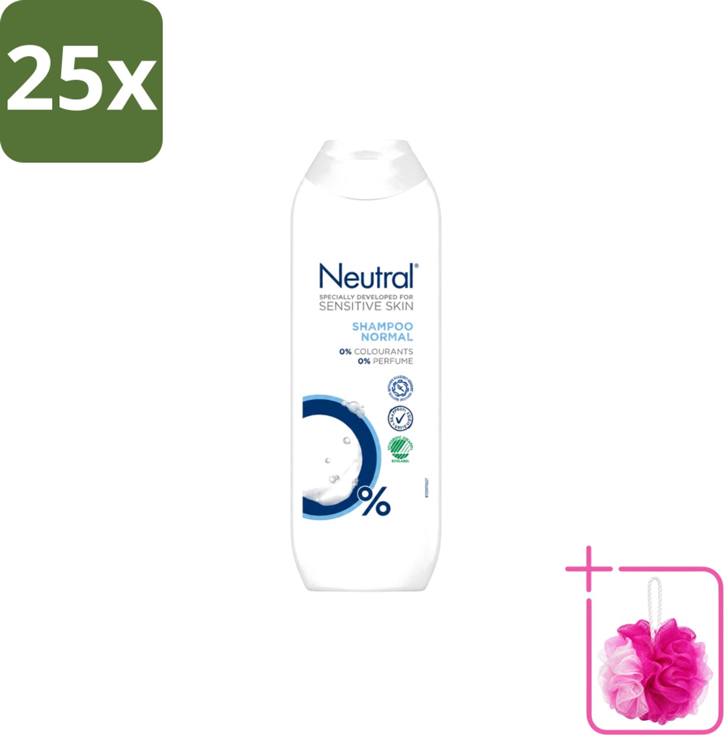 25 x Neutral – Shampoo – Normaal Haar – 250 ml - Bulkverpakking - Gevoelige hoofdhuid - Douchemop - Normaal haar