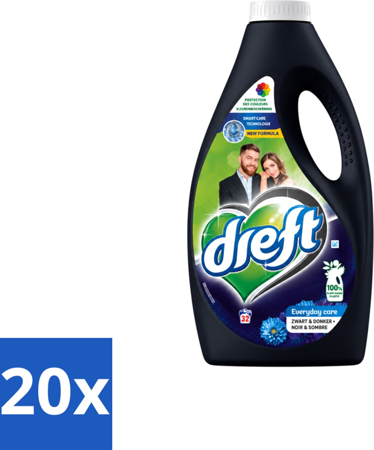 20 x Dreft – Vloeibaar Wasmiddel – Zwart & Donker – 32 Wasbeurten - Voordeelverpakking - 20 stuks
