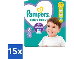 15 x Pampers – Luiers – Active Baby Maat 6 – 32 Luiers - Voordeelverpakking - 15 stuks