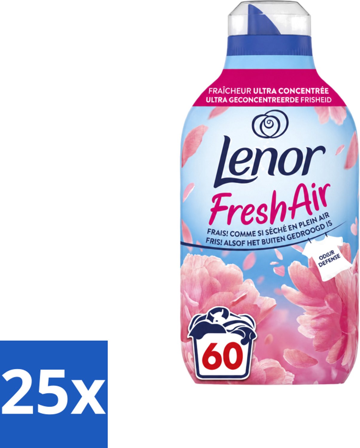 25 x Lenor – Wasverzachter – Bloesem – 60 Wasbeurten – 840 ml - Voordeelverpakking - 25 stuks