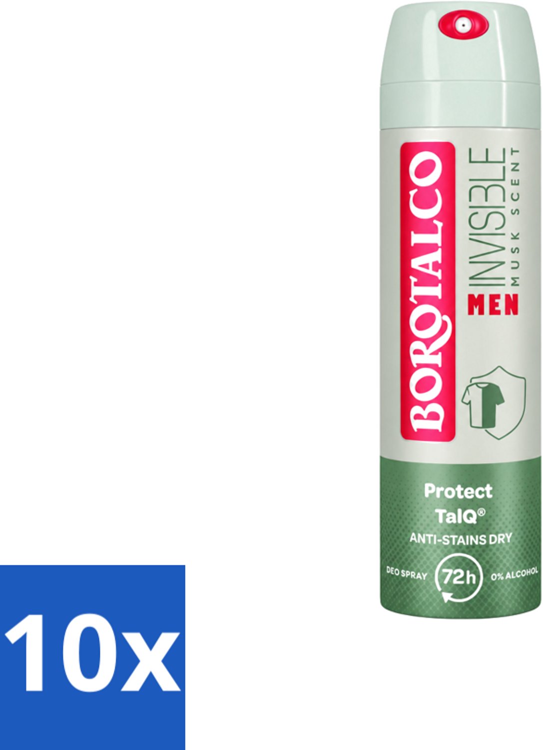 10 x Borotalco – Deodorant Spray – Men Musk Geur – 150 ml - Voordeelverpakking - 10 stuks