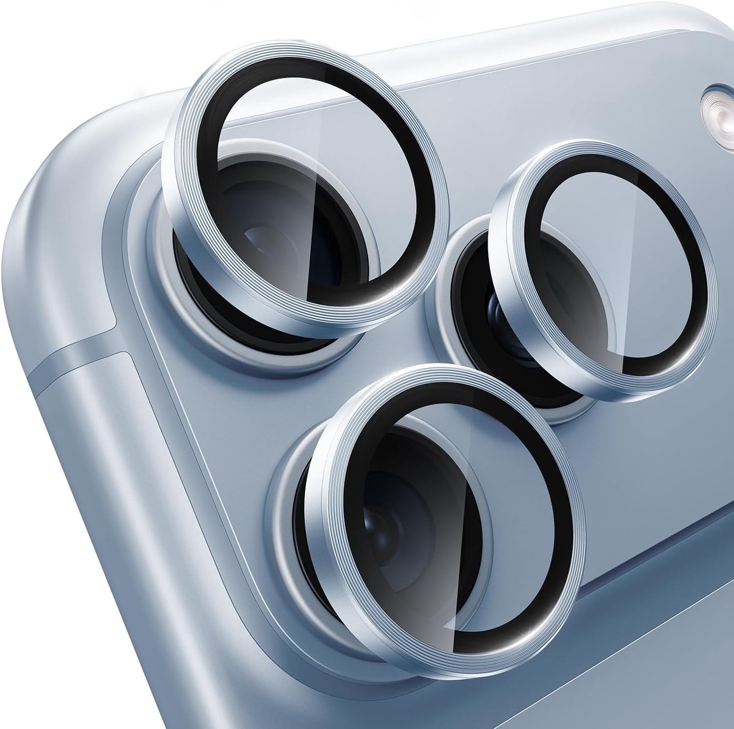Zandarix Camera Lens Protector Geschikt voor Apple iPhone 18 Pro Max / 18 Pro - 9H krasbestendig - Blauw Titanium