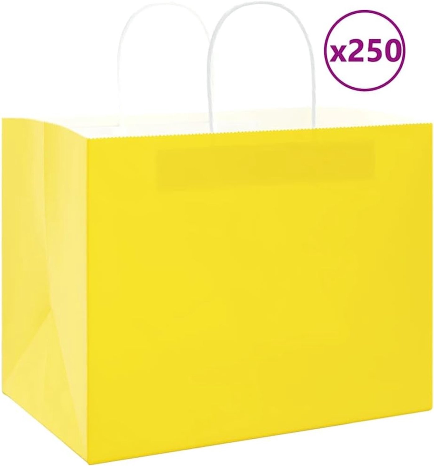 Draagtassen 250 stuks. Geel 32x22x24 cm