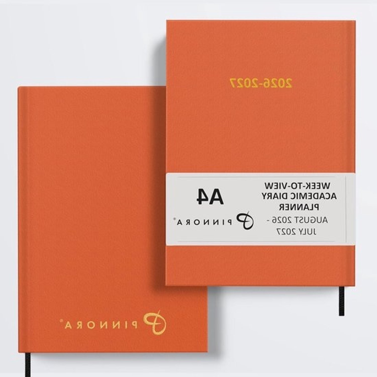 Academisch dagboek - Studenten- en jaarplanner - Planning voor het studiejaar - Weekoverzichtpagina's - A4-formaat - Oranje