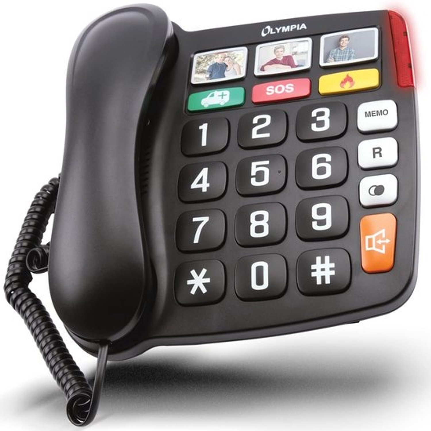 Mobiele telefoon voor senioren - Extra grote toetsen en geschikt voor hoortoestellen - Draadloos - Zwart
