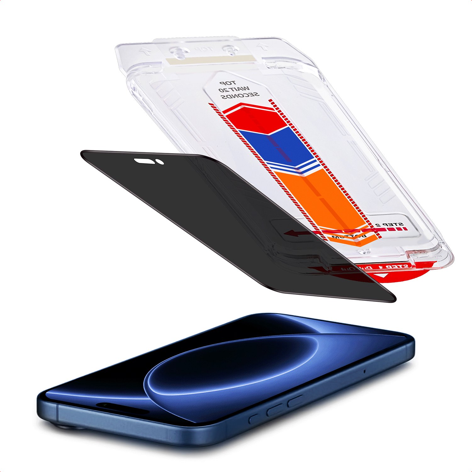 Accezz Screen Protector - Geschikt voor Apple iPhone 18 Pro - Gehard Glas Privacy Screenprotector + Applicator