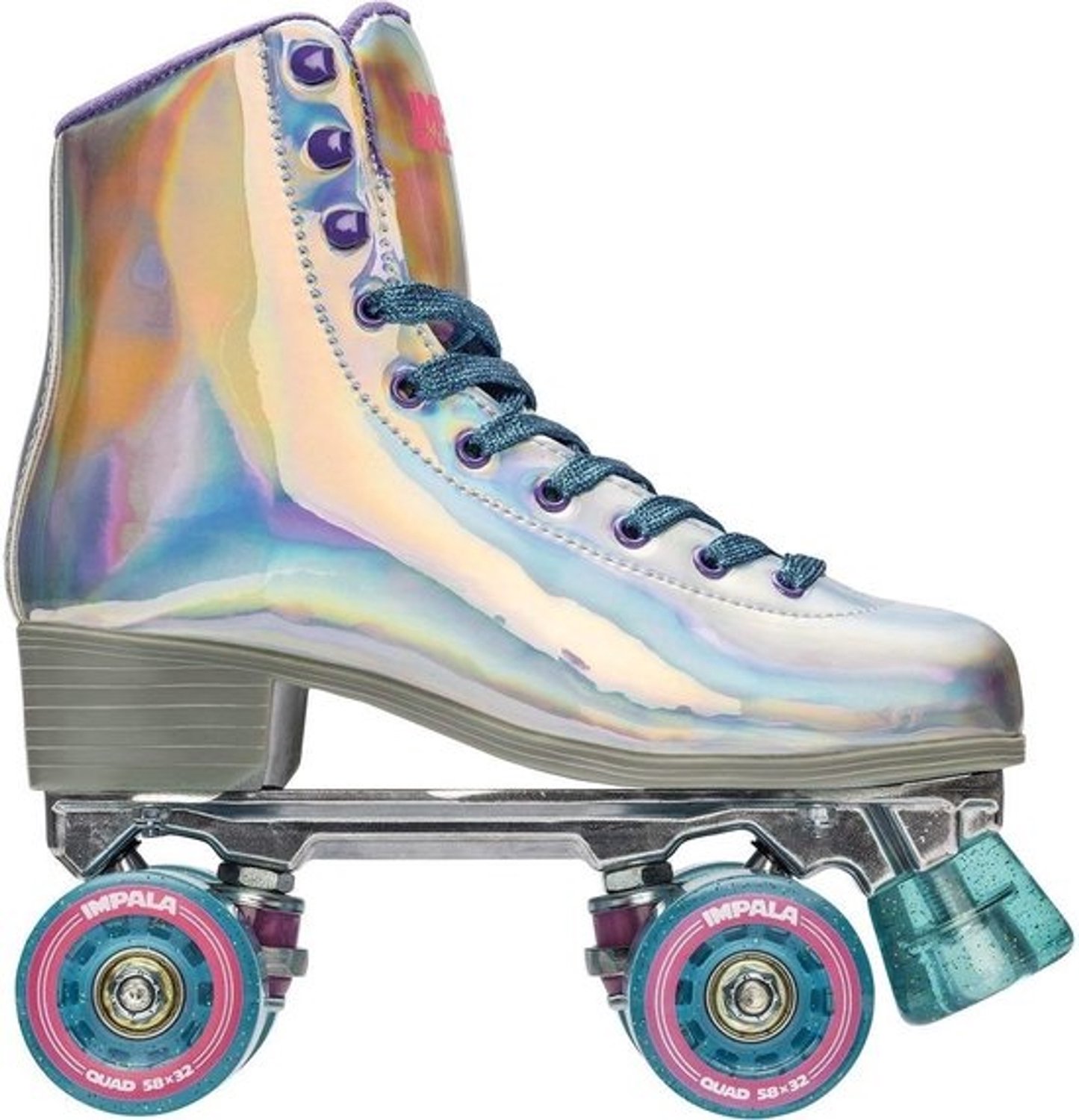 Quad rolschaatsen Skeelers Voor buitengebruik Veganistisch product 58mm wielen Holografisch