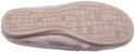 Roze rubberen zool van een pantoffel met tekst 'MADE IN SPAIN', 'RUBBER SOLE' en maat '36'.