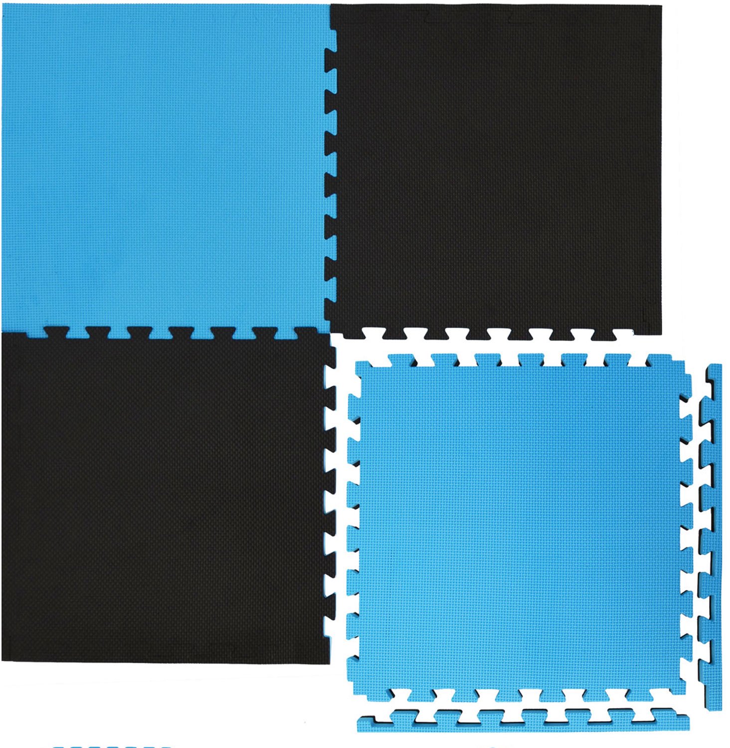 4 Fitnessmatten 50x50cm - 4cm dikke Sportmat - XL Trainingsmat Vloermat Gymnastiekmat met Rand