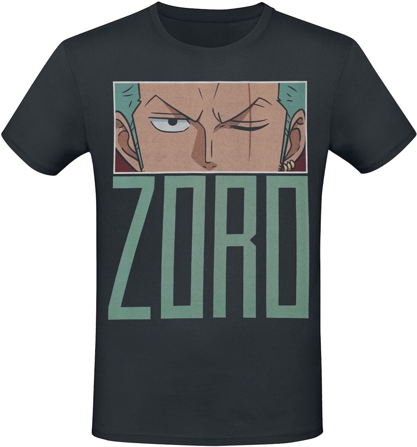 One Piece Zoro - Eyes Heren T-shirt - zwart - XXL