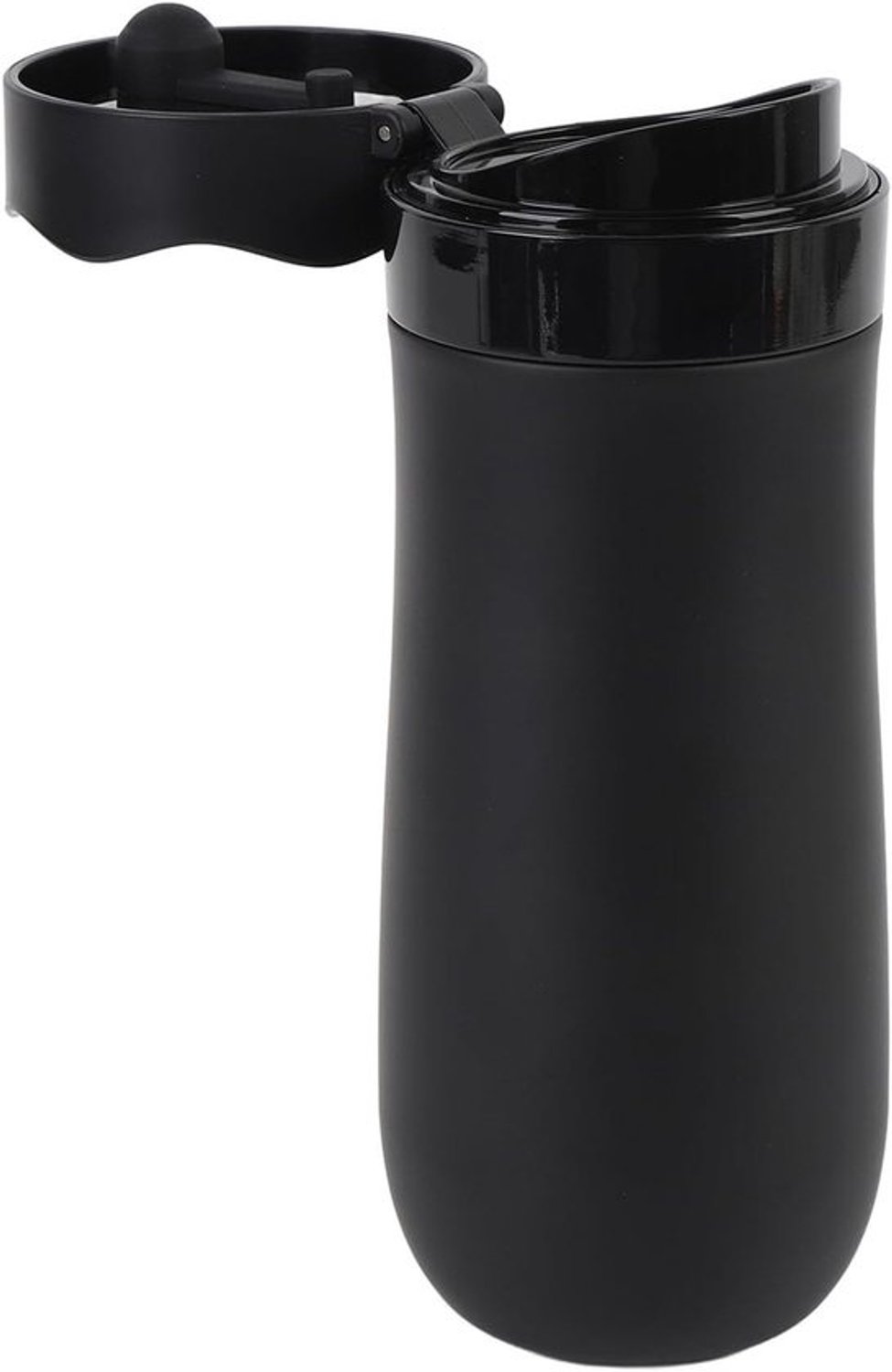 Draagbare koffiezetter - French press - Koffie zetten - Dubbelwandig geïsoleerd - 320 ml - Zilverkleurig