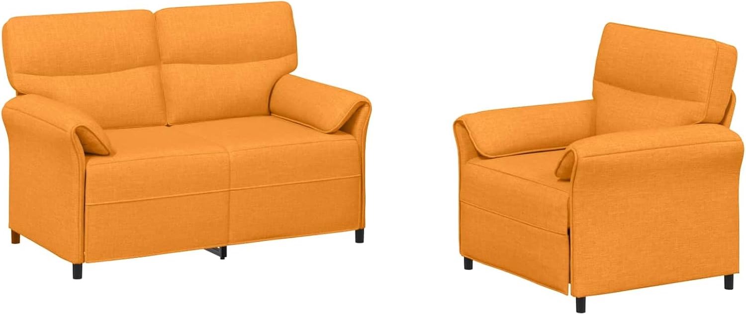 2 stuks, donkergeel, polyesterweefsel, modern metalen frame