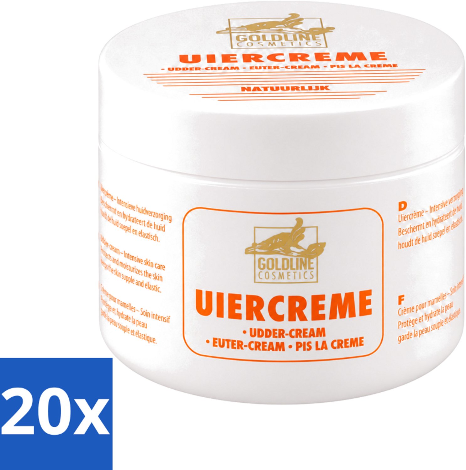 20 x Goldline - Uiercrème - Huidverzorging - Intensief Hydraterend - 250 ml - Voordeelverpakking - 20 stuks