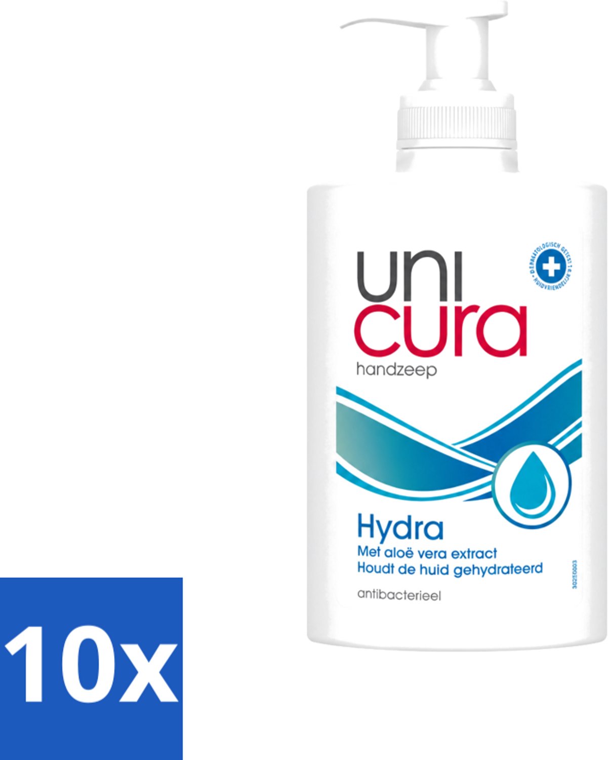 10 x Unicura - Vloeibare Zeep Hydra - Hydraterend - 250 ml - Voordeelverpakking - 10 stuks