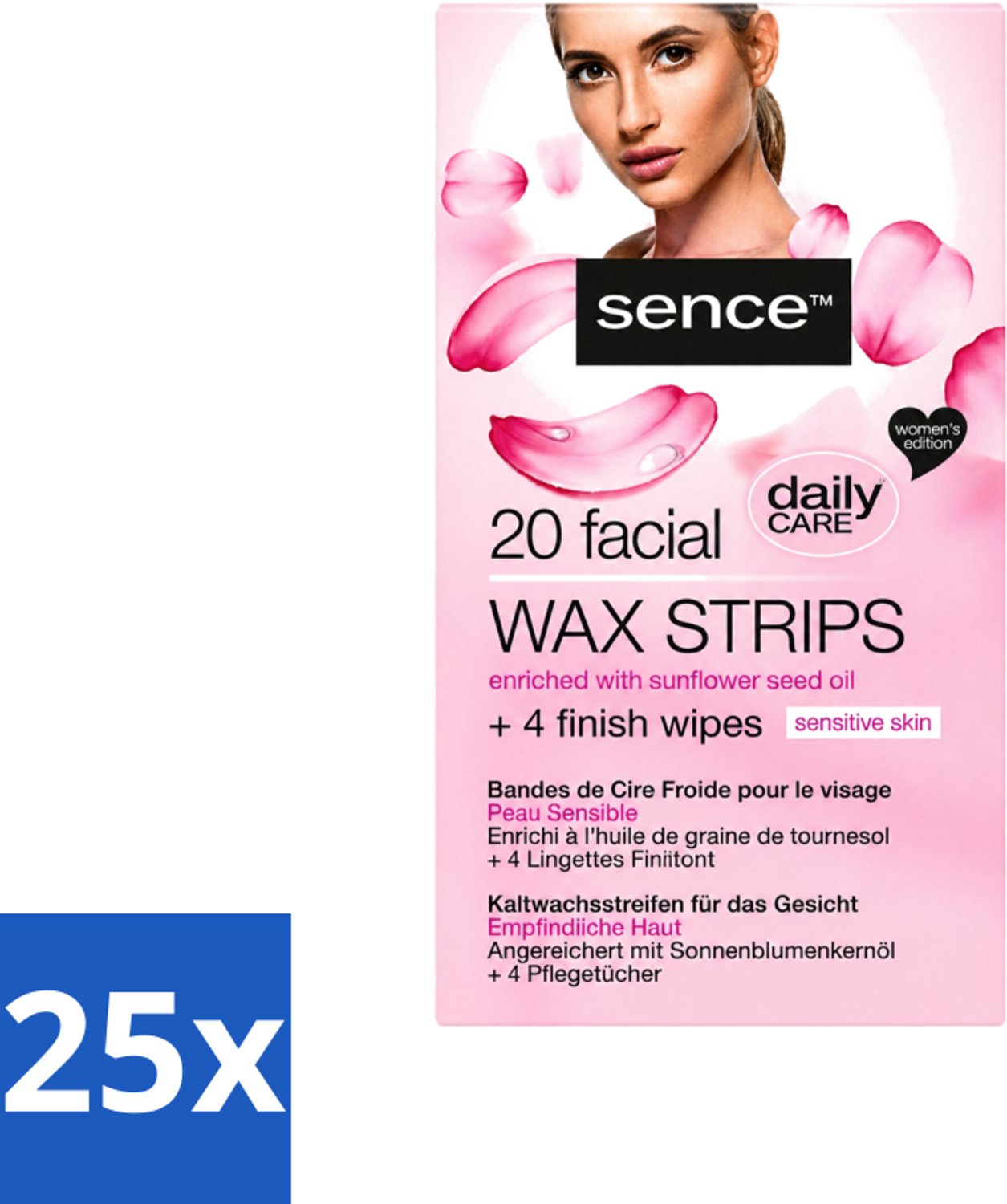 25 x Sence - Waxstrips - Gezicht - 20 Waxstrips - Voordeelverpakking - 25 stuks