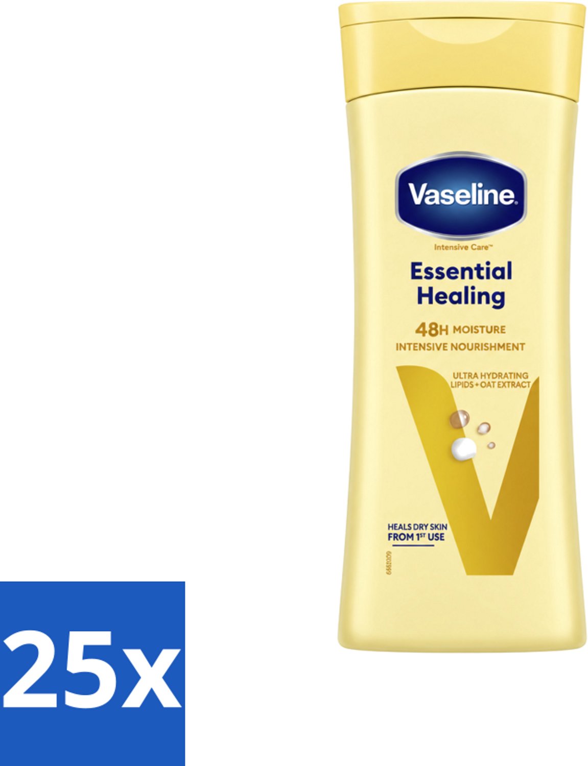 25 x Vaseline - Essential Healing - Bodylotion - Diep Voedend - 400 ml - Voordeelverpakking - 25 stuks