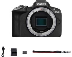 Canon EOS R50 ZWARTE BODY - Systeemcamera - 24.2 MP – 4K Video – Kantelbaar touchscreen - Zonder Lens