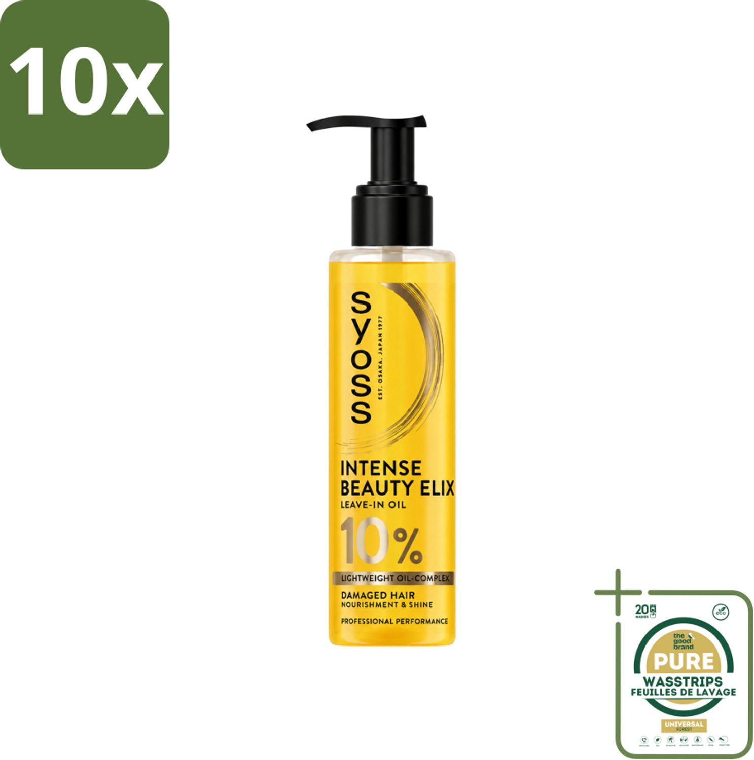 10 x Syoss - Beauty Elixir - Haarolie - Voedt & Glanst - 100 ml - Wasstrips - Haarolie - Haarserum - Voedend Haarproduct - Glans Haar - Droog Haar