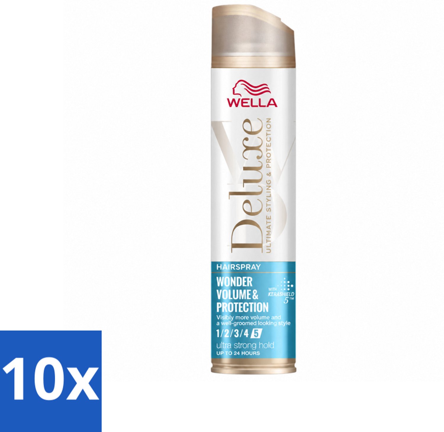 10 x Wella – Deluxe Volume & Protection – Haarspray – 250 ml - Voordeelverpakking - 10 stuks