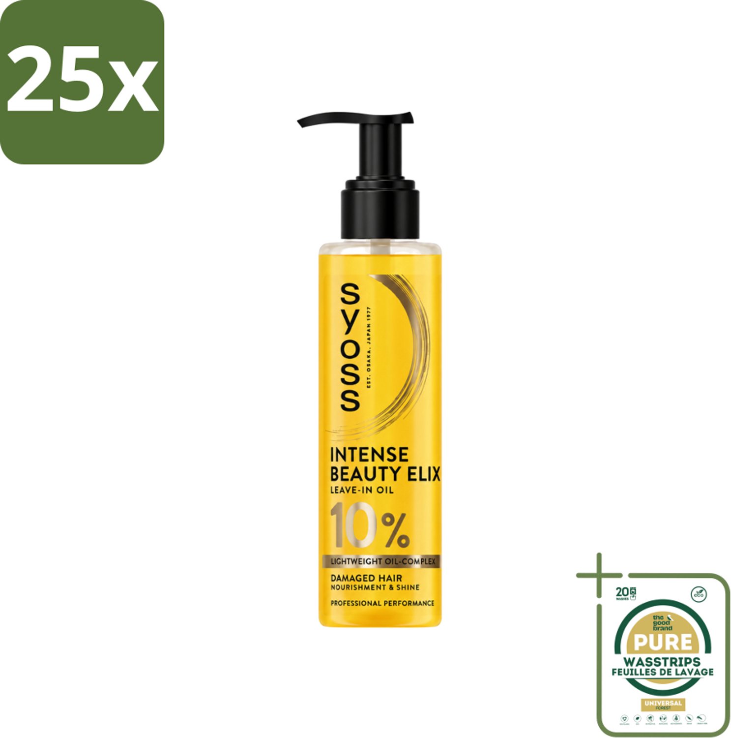 25 x Syoss - Beauty Elixir - Haarolie - Voedt & Glanst - 100 ml - Wasstrips - Haarolie - Haarserum - Voedend Haarproduct - Glans Haar - Droog Haar