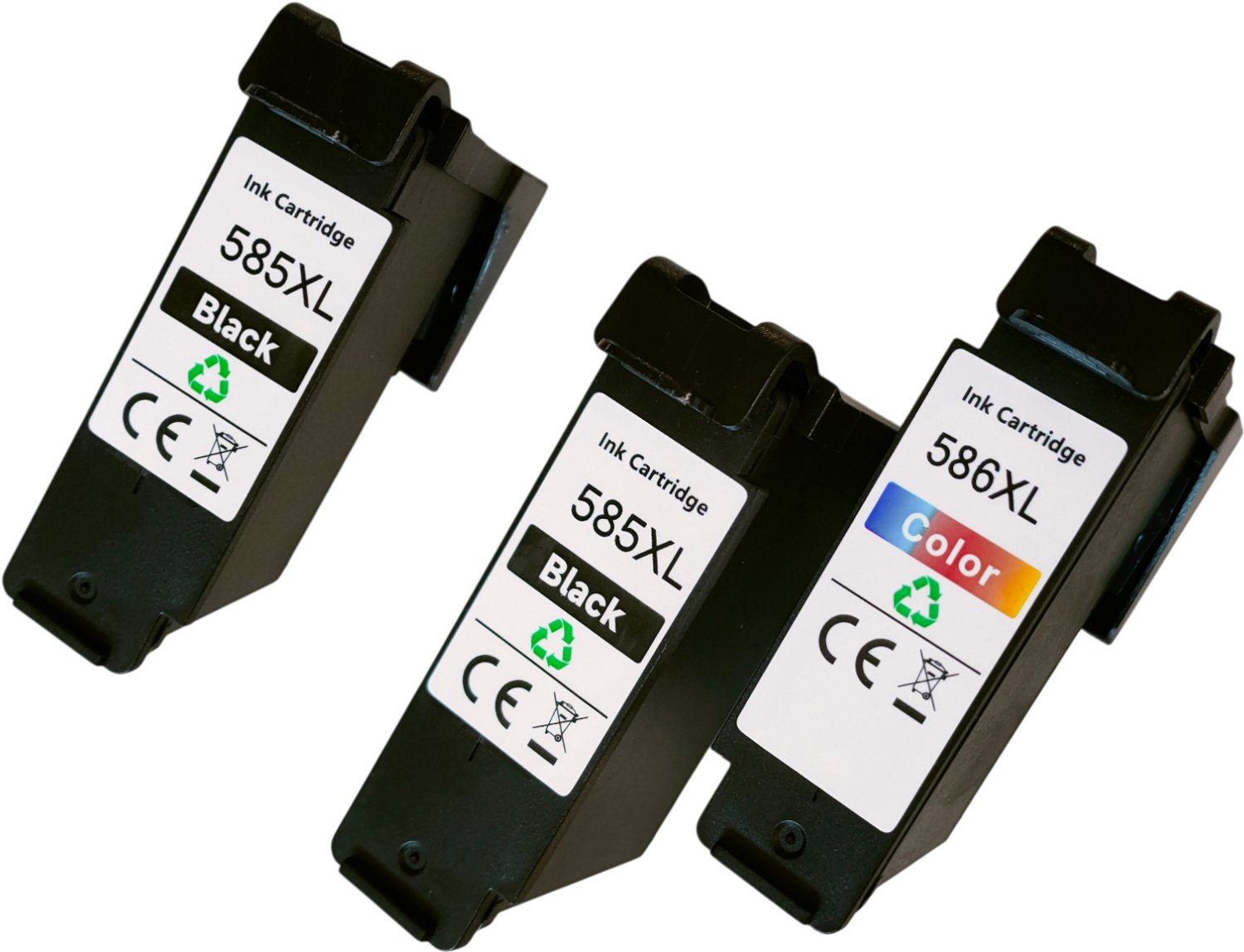 KATRIZ® huismerk inkt voor Canon PG-585XL Zwart (2 x 22ml) & CL-586XL Kleur(1x 21ml) | PG 585 & CL 586 | Geschikt voor Canon PIXMA TS7650i / Canon PIXMA TS7750i