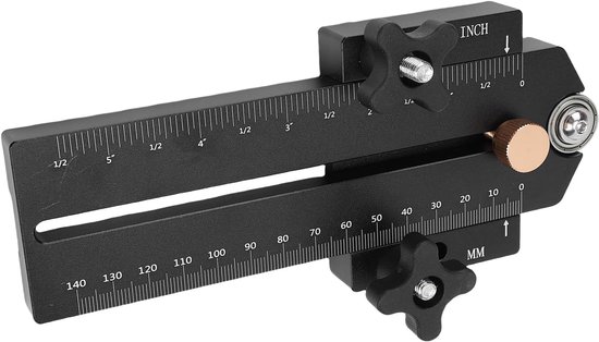 Dunne Stripmal voor Tafelzaag, Snelle Metalen Afkortgeleider met Verschuifbaar Penontwerp voor 3/8 X 3/4 en 1/4 X /8 T Sleufrails, Ideaal voor Nauwkeurige Sneden — afbeelding 3