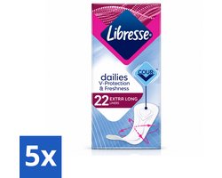 Libresse 5 x – Inlegkruisjes – Extra Long – Langdurige bescherming – 22 Inlegkruisjes - - 5 - 5 stuks
