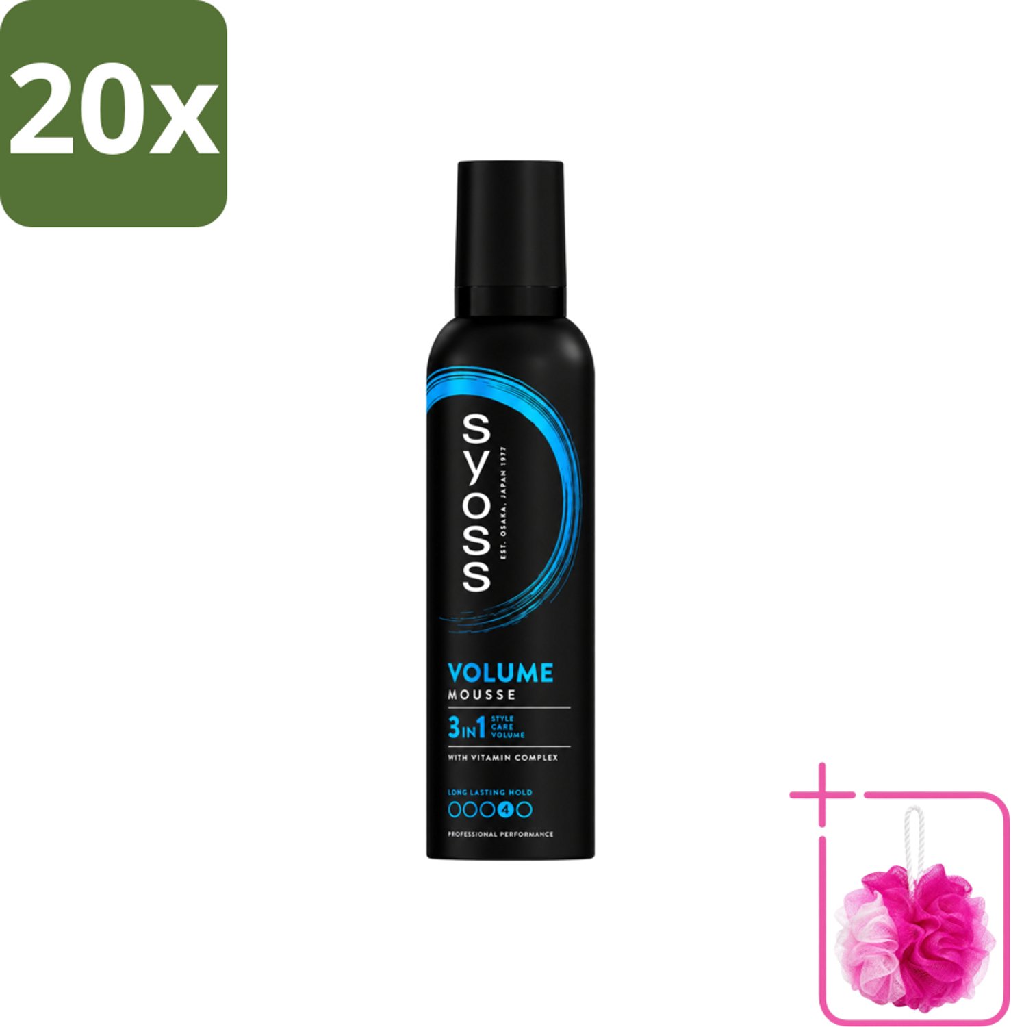 20 x Syoss - Volume - Haarmousse - Langdurige Volume - 250 ml - Bulkverpakking - Haarmousse volume - Douchemop - Salonkwaliteit haar