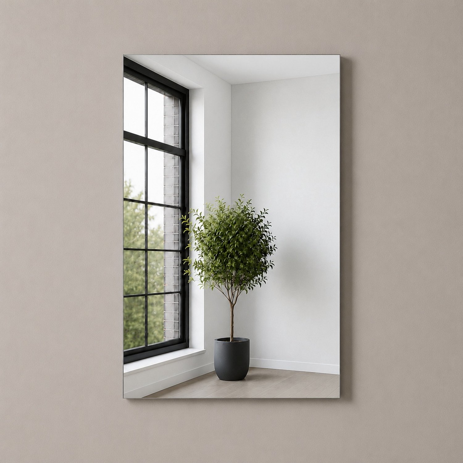 Rechthoekige spiegel - 400 x 600 mm - Spiegel verzilverd blank - Zonder montageset - In Nederland Geproduceerd - Top Kwaliteit Wandspiegel Zonder Lijst