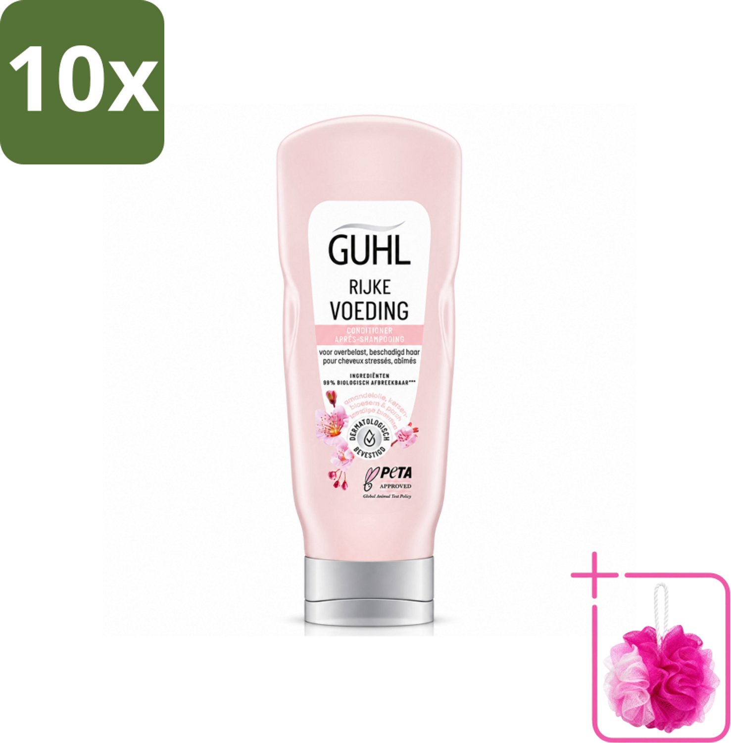 10 x Guhl - Conditioner - Rijke Voeding - 200 ml - Bulkverpakking - Voeding haar - Douchemop - Herstel haar