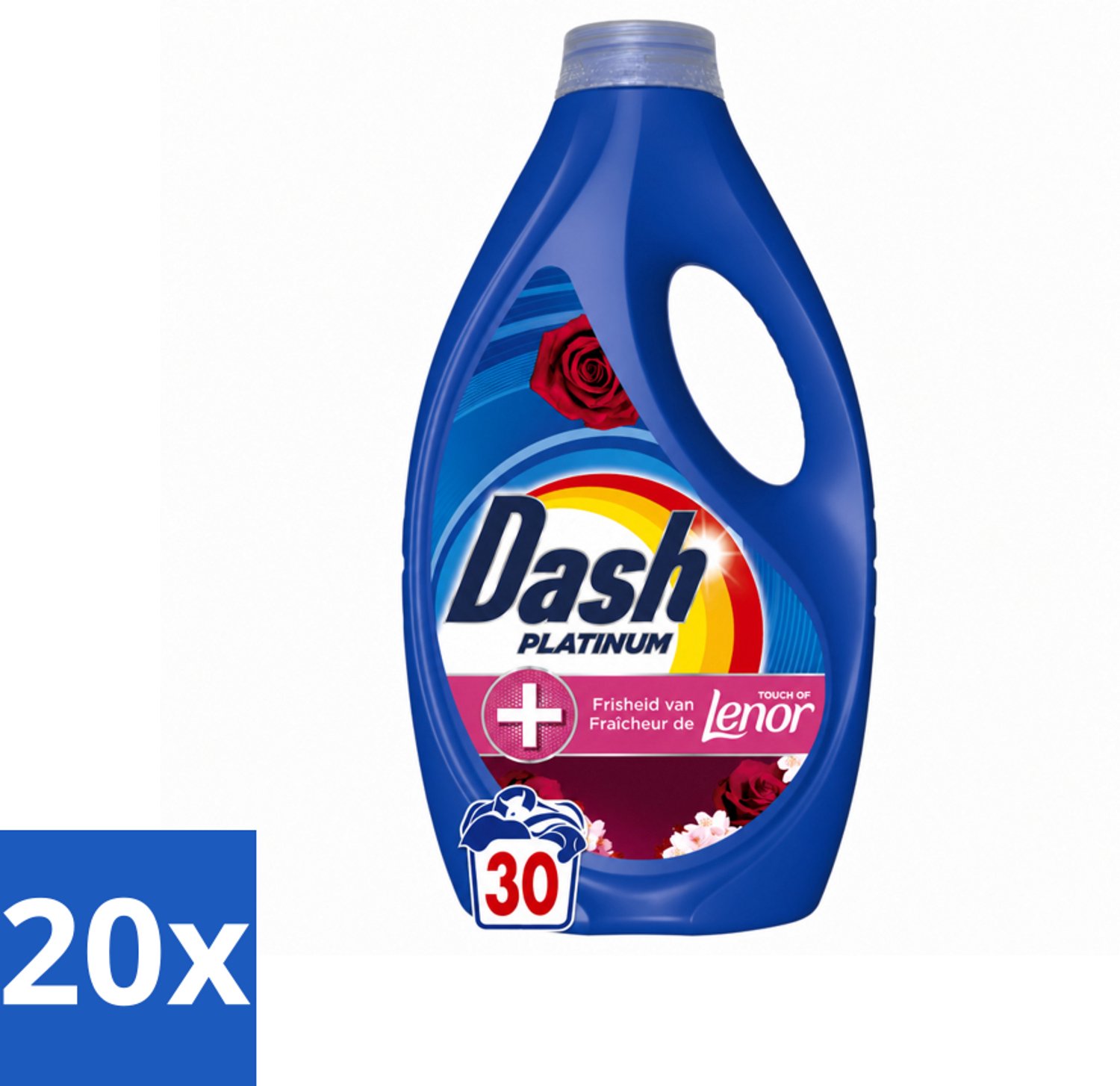 20 x Dash – Wasmiddel – Jasmin & Rose de Mai – 1350 ml - Voordeelverpakking - 20 stuks